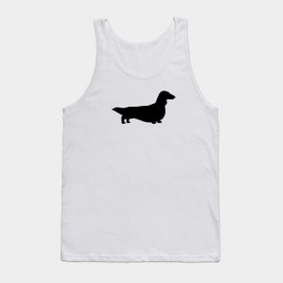 Long Haired Dachshund | Wiener Dog Silhouette Tank Top